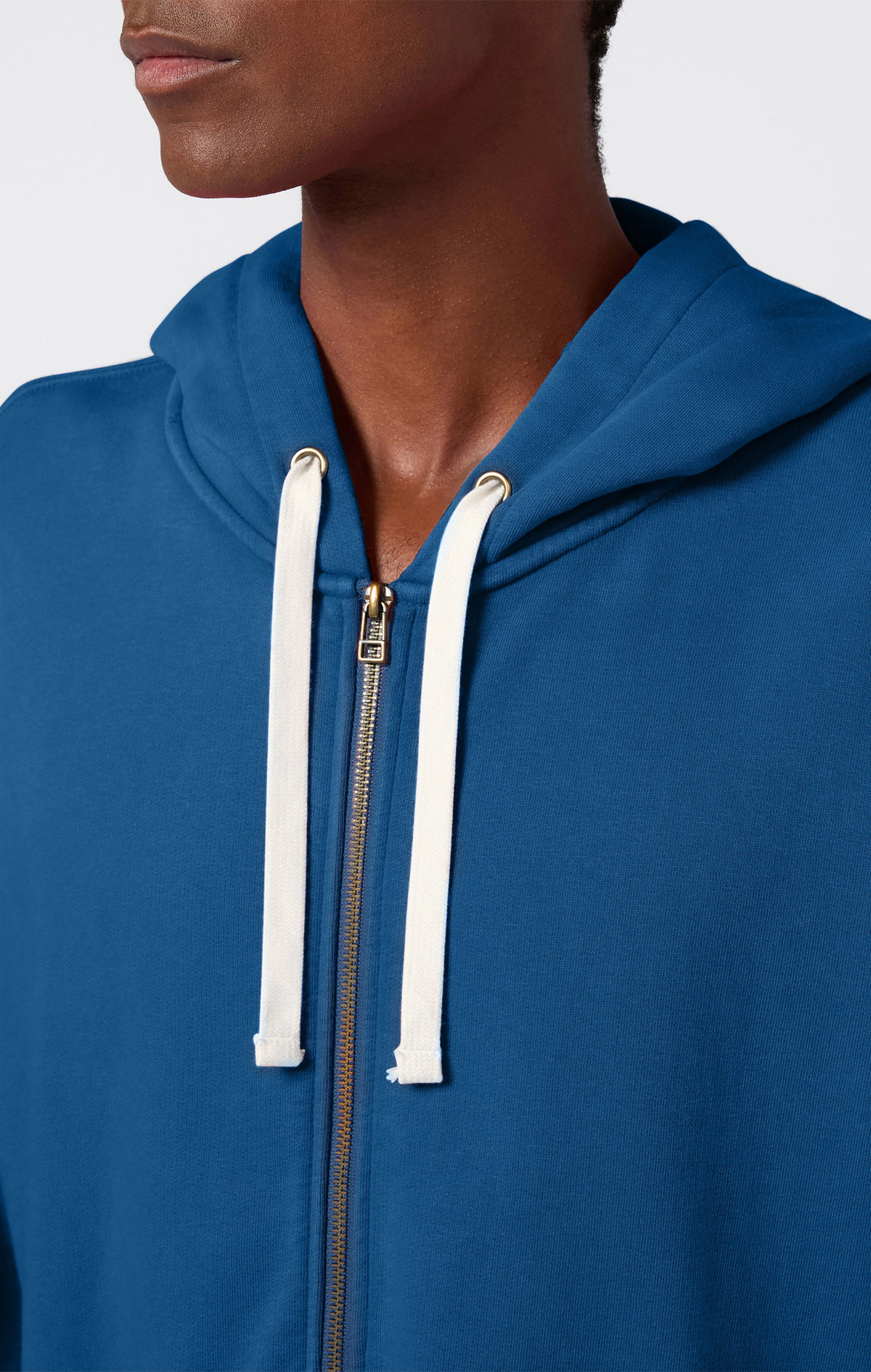 Time Capsule Erkek Mavi Loose Fit Full Zip Hoodie Sweatshirt
