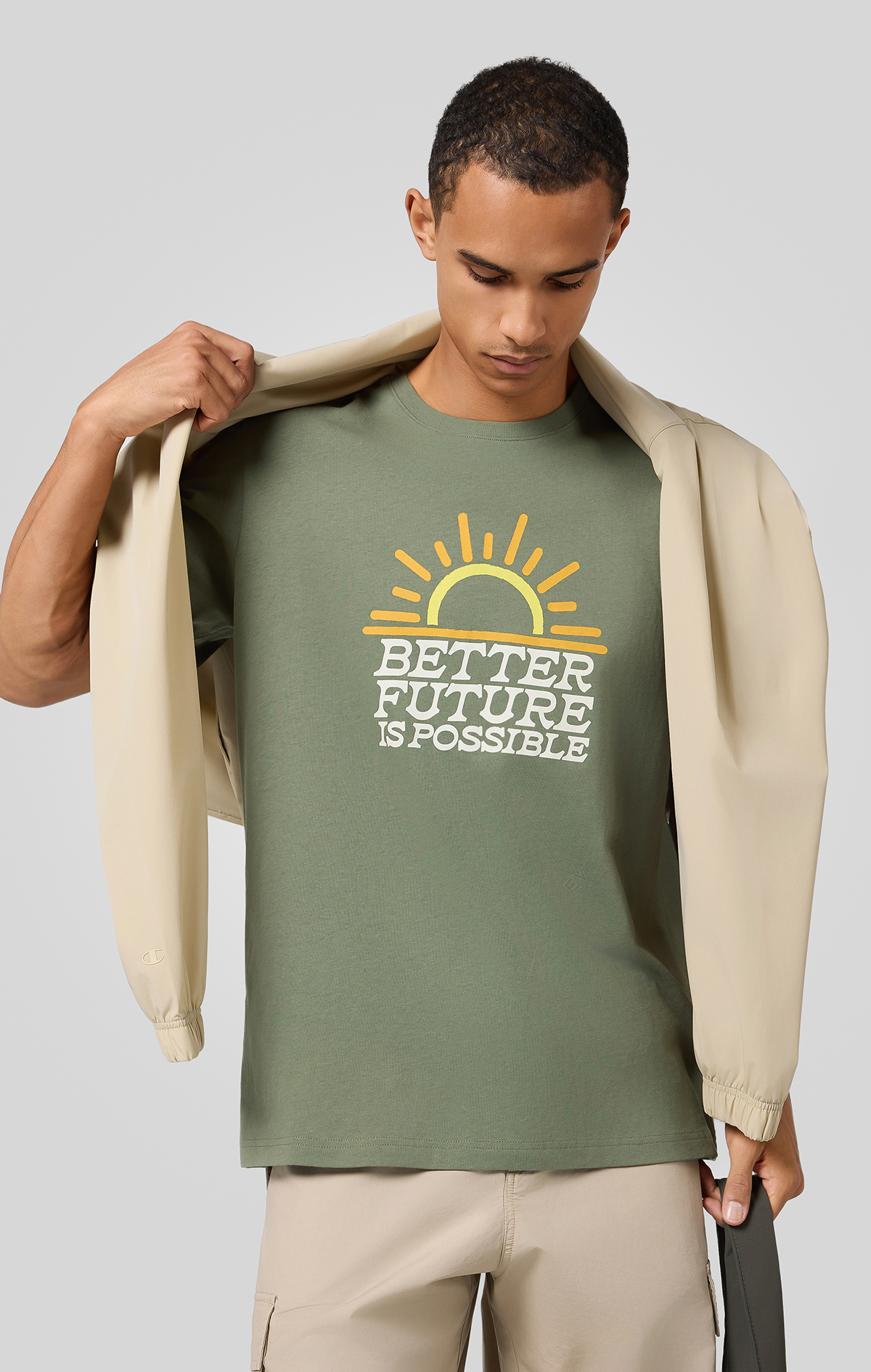 Eco Future Erkek Yeşil Standard Fit SS Tee | Champion Türkiye
