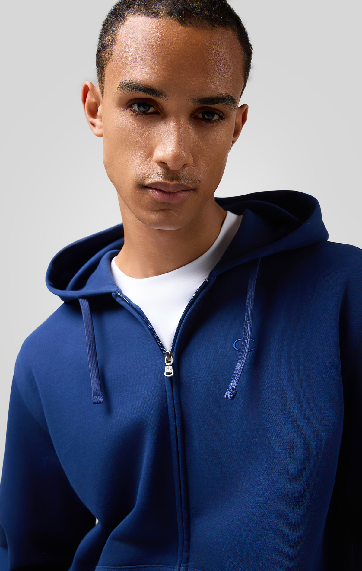 Icons Erkek Gri Standard Fit Full Zip Hoodie Sweatshirt | Champion