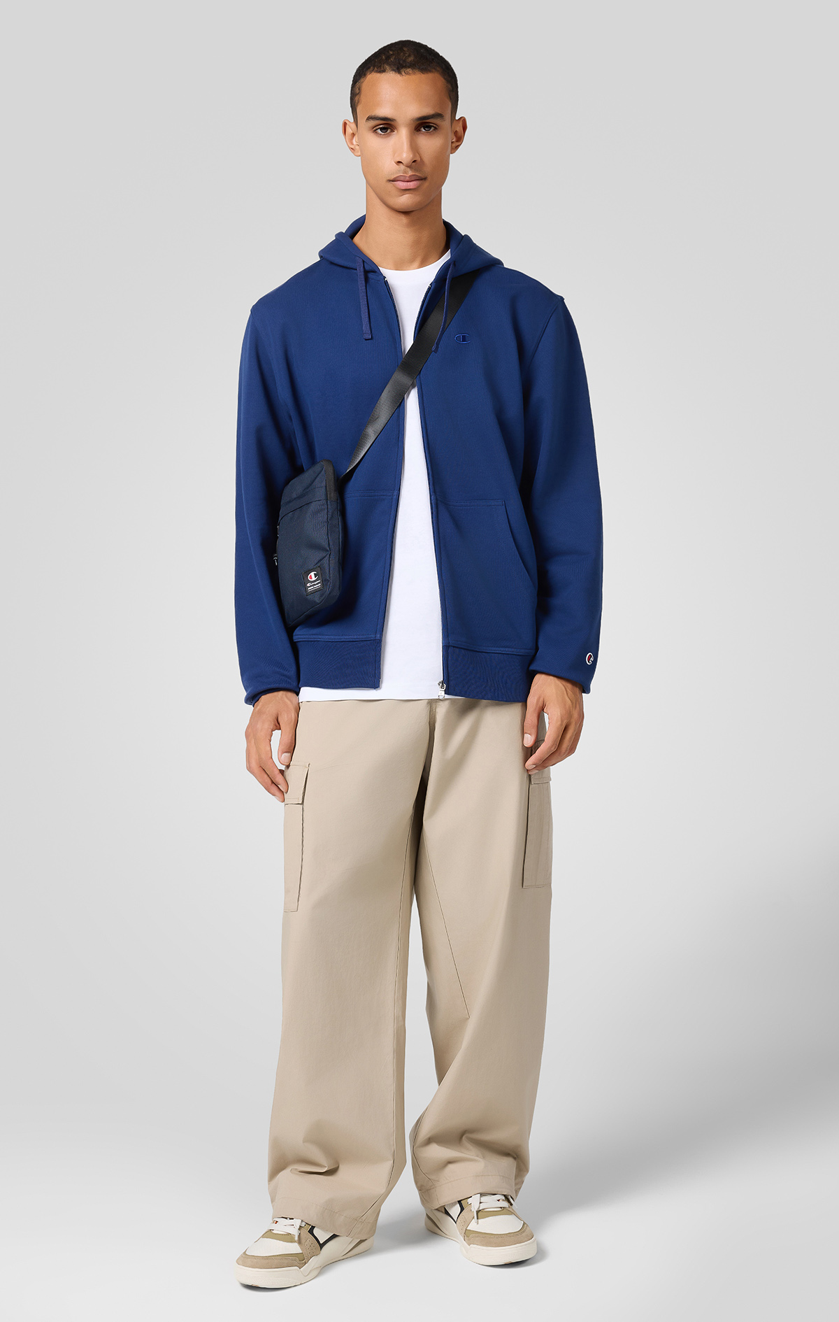 Icons Erkek Lacivert Standard Fit Full Zip Hoodie Sweatshirt