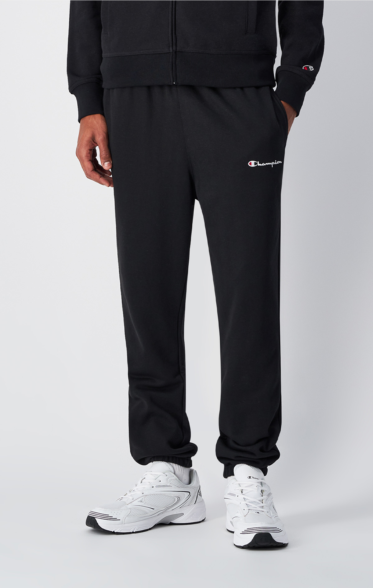 Authentic Pants Erkek Siyah Standard Fit Elastic Cuff Pants