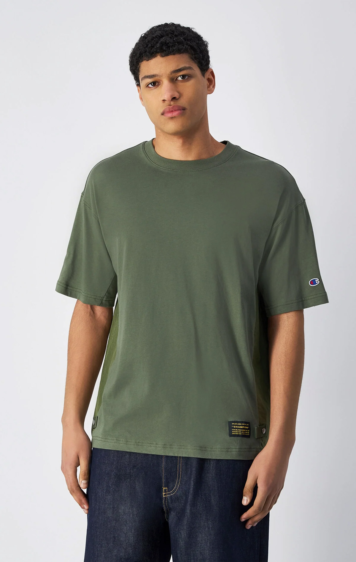 Desert Trip Erkek Yeşil Loose Fit SS Tee | Champion Türkiye