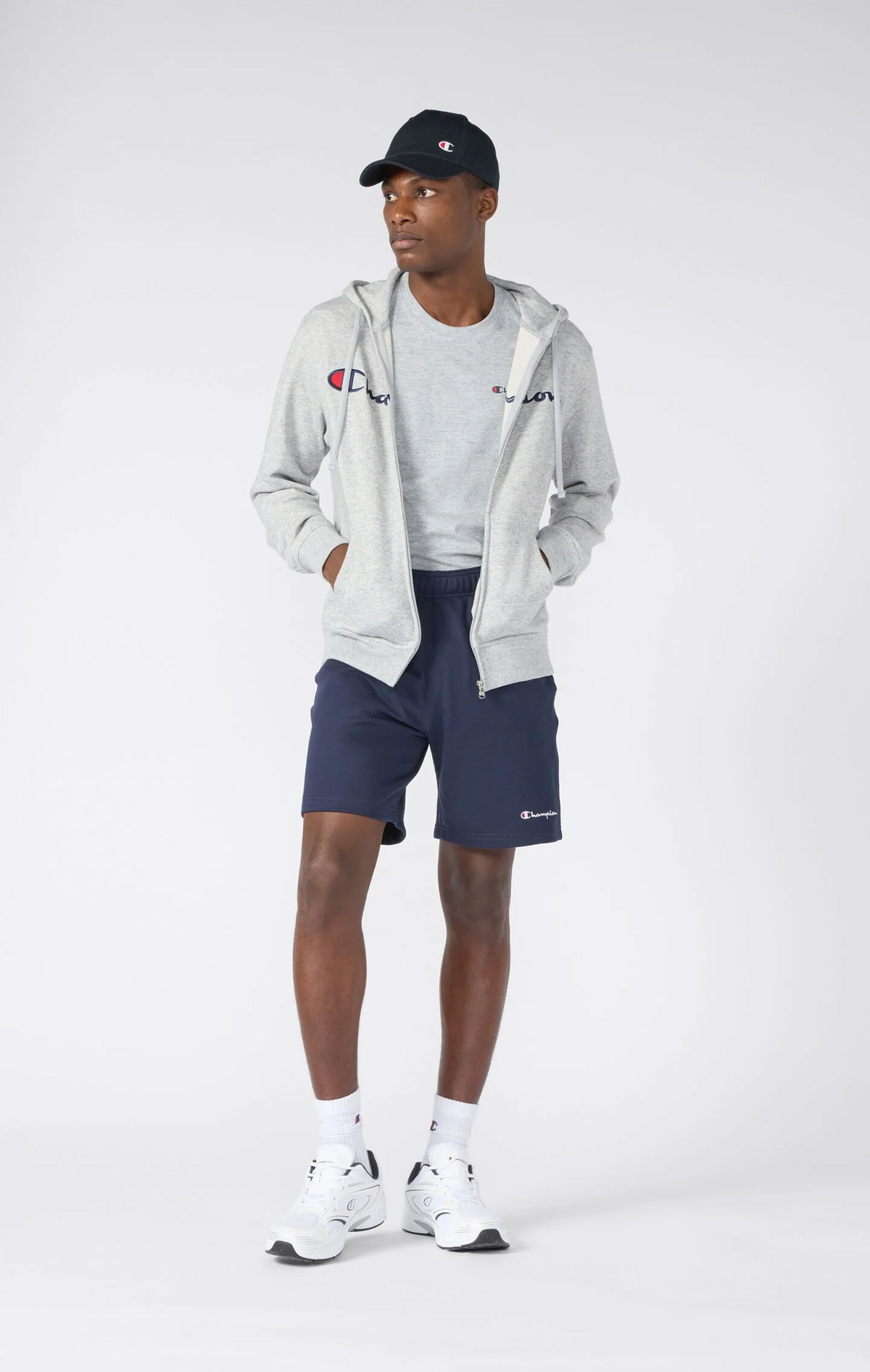 Icons Erkek Lacivert Standard Fit Bermuda | Champion Türkiye