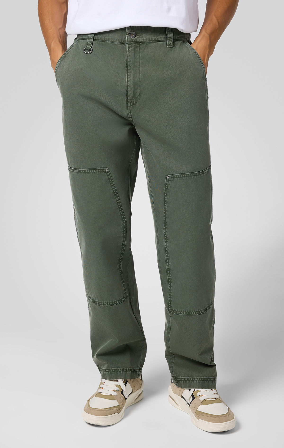 Time Capsule Erkek Yeşil Standard Fit Woven Straight Hem Pants