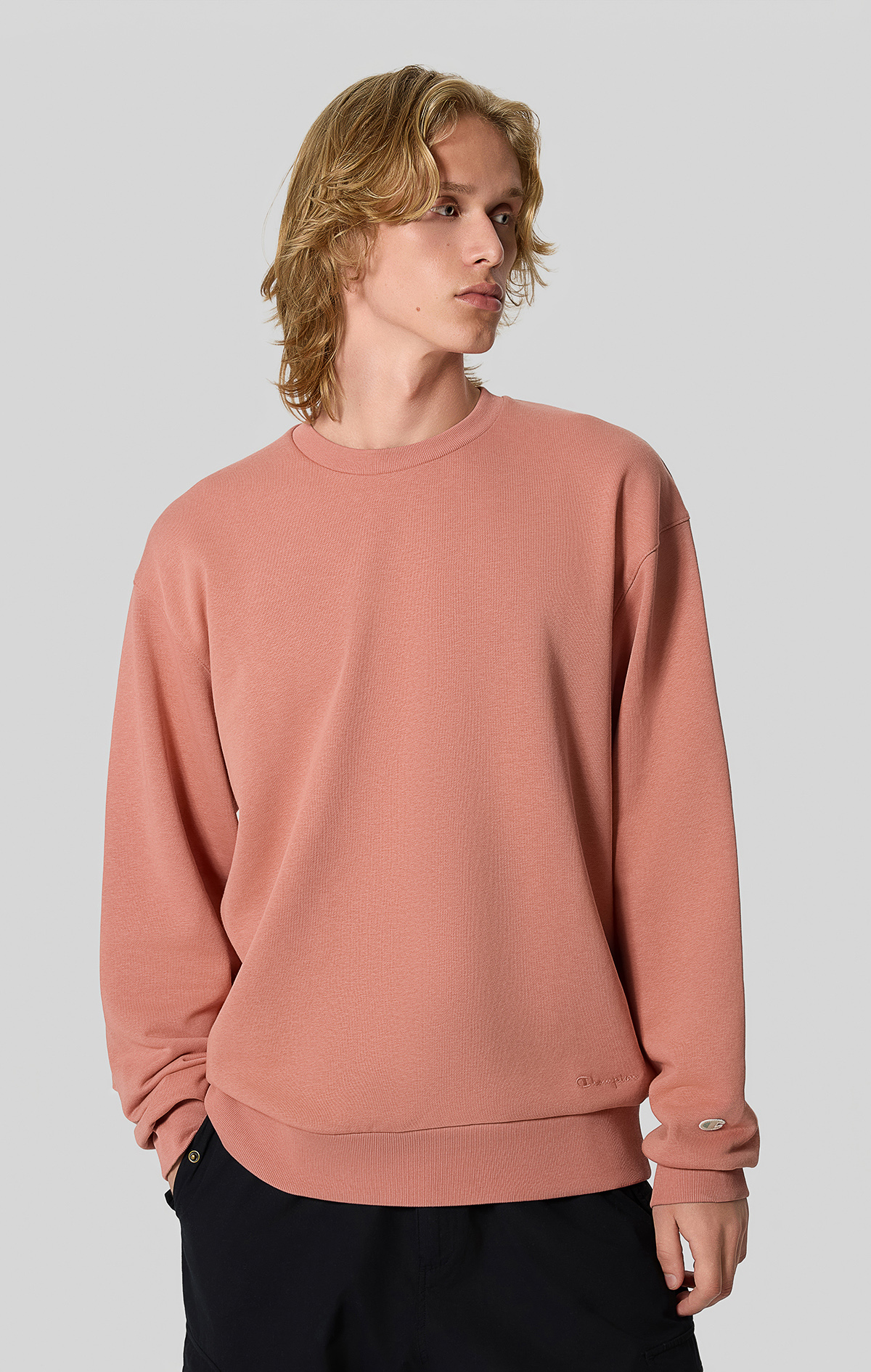 Eco Future Erkek Gri Standard Fit Crewneck Sweatshirt | Champion