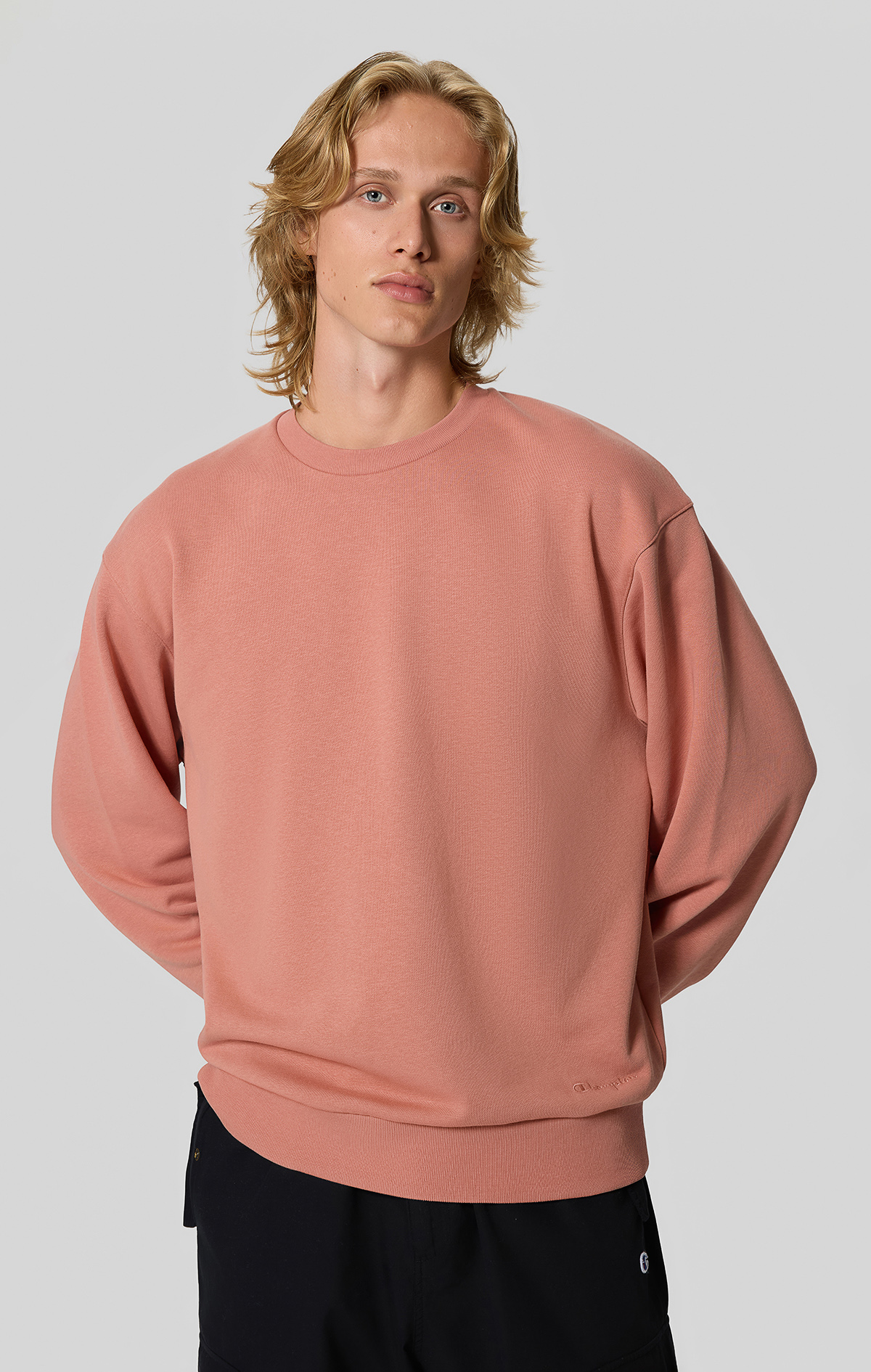 Eco Future Erkek Gri Standard Fit Crewneck Sweatshirt | Champion