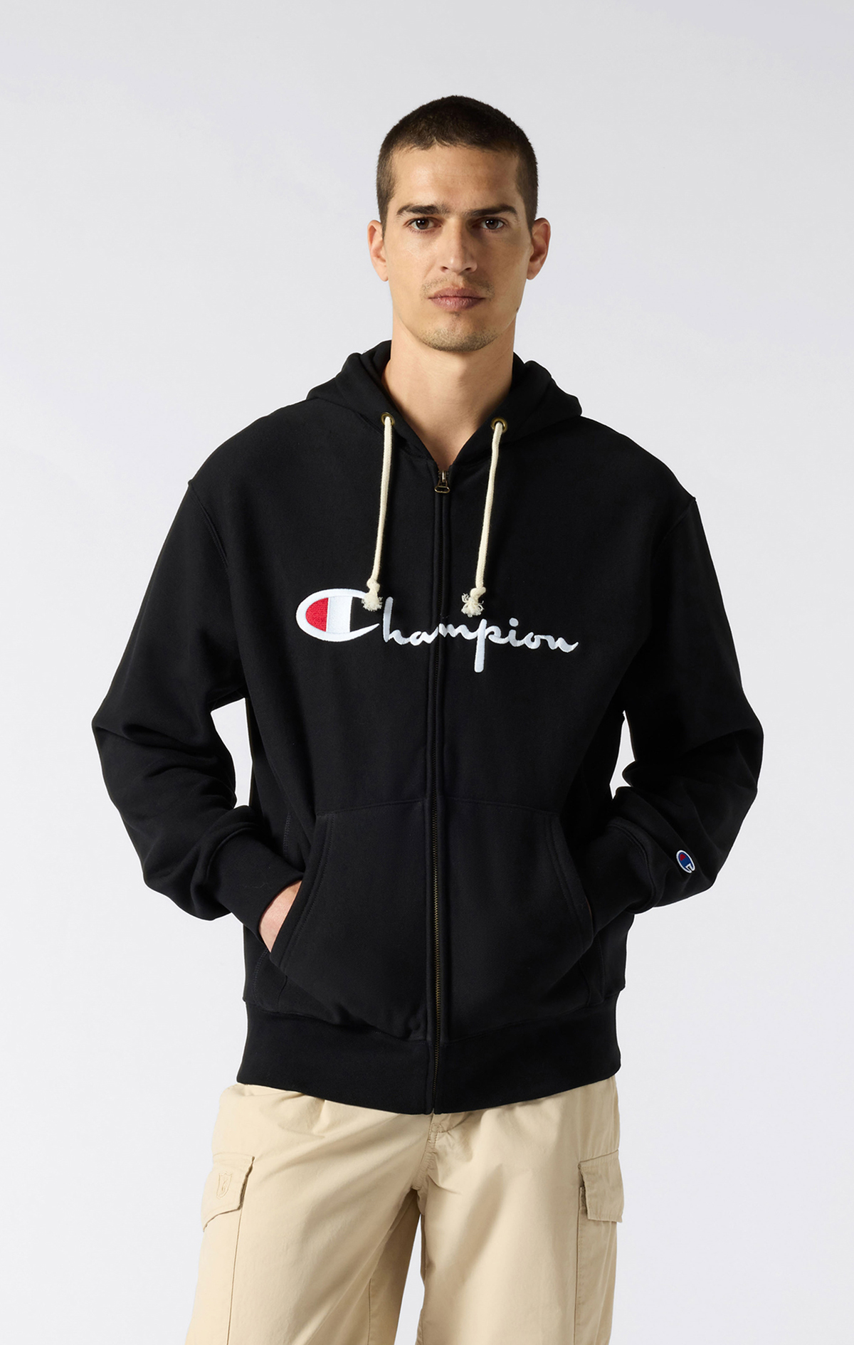 Reverse Weave Core Erkek Lacivert Standard Fit Full Zip Hoodie Reverse Weave Core Erkek Lacivert Standard Fit Full Zip Hoodie