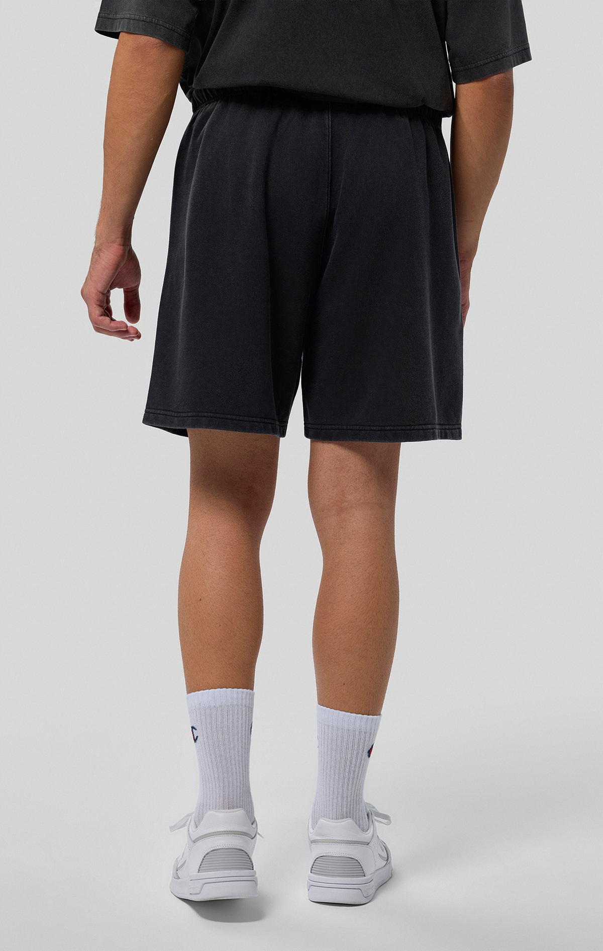 Icons Plush Wash Erkek Siyah Standard Fit Shorts | Champion Türkiye