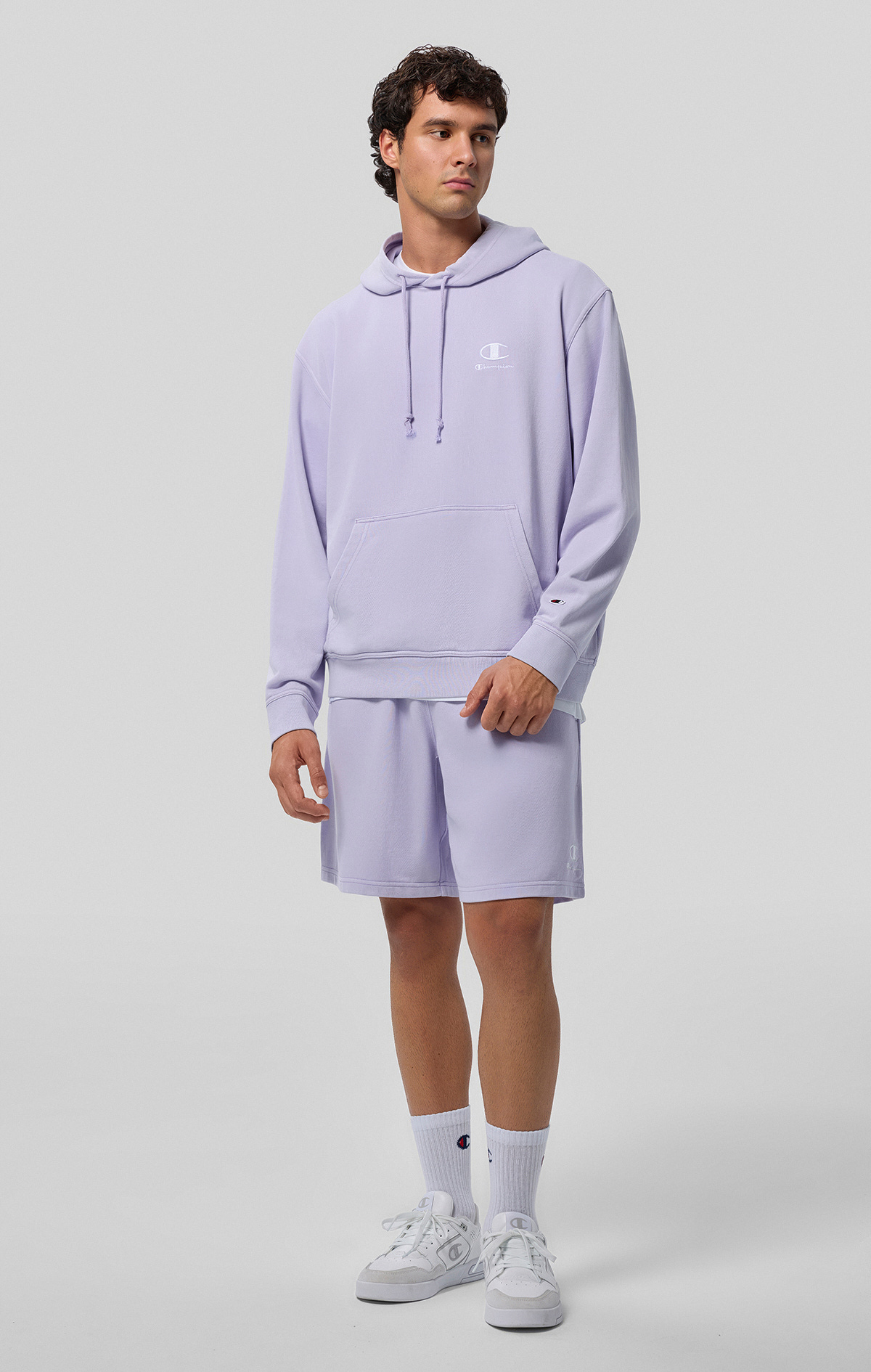 Icons Plush Wash Erkek Mor Standard Fit Shorts | Champion Türkiye