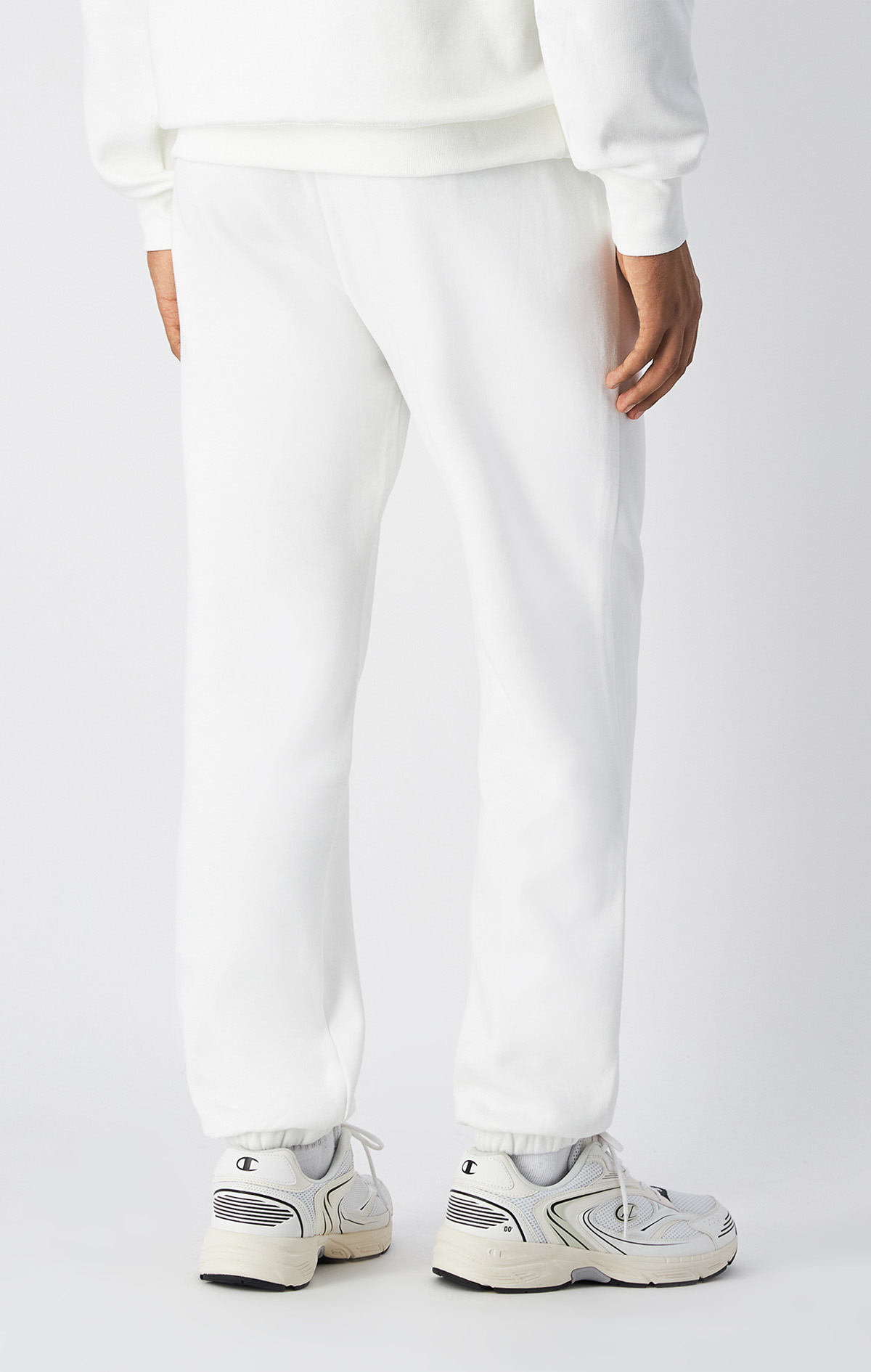 Street Varsity Erkek Beyaz Standard Fit Elastic Cuff Pants