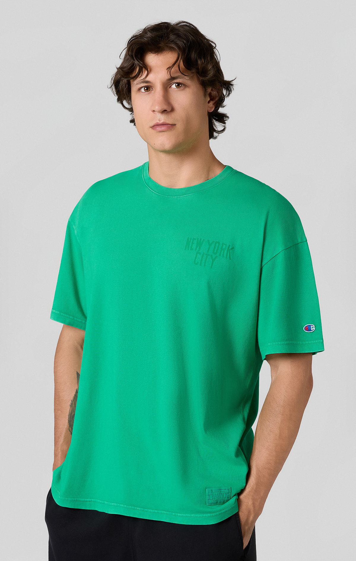 Time Capsule Erkek Yeşil Loose Fit SS Tee | Champion Türkiye