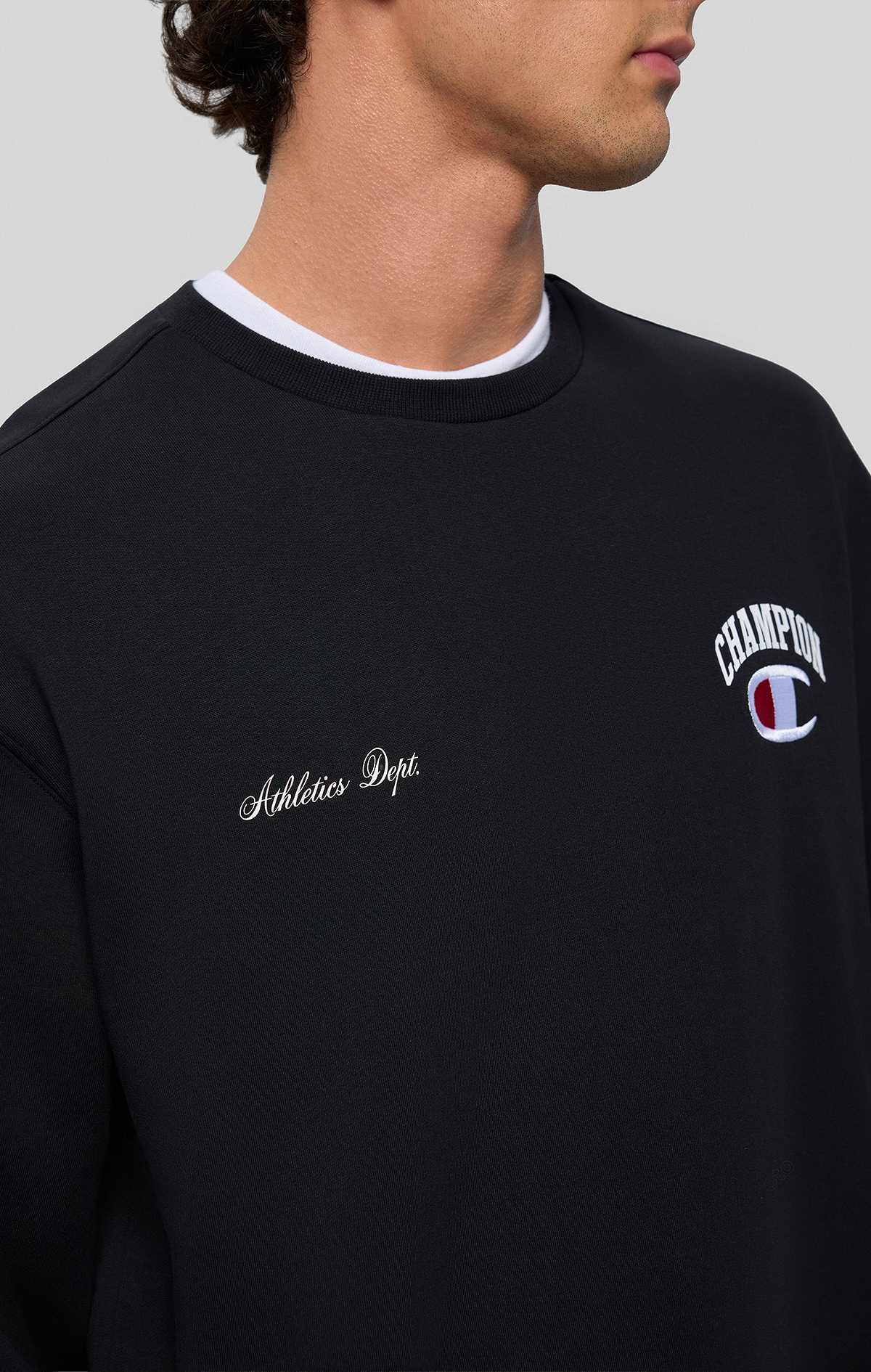 Street Varsity Erkek Beyaz Standard Fit Crewneck Sweatshirt