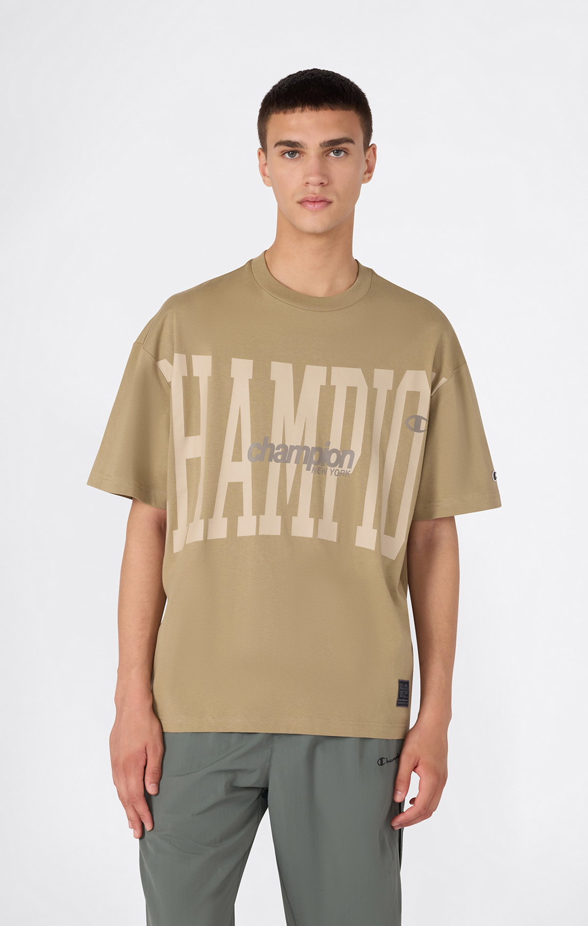 Urban Contemporary Erkek Siyah Loose Fit Short-Sleeve Tee