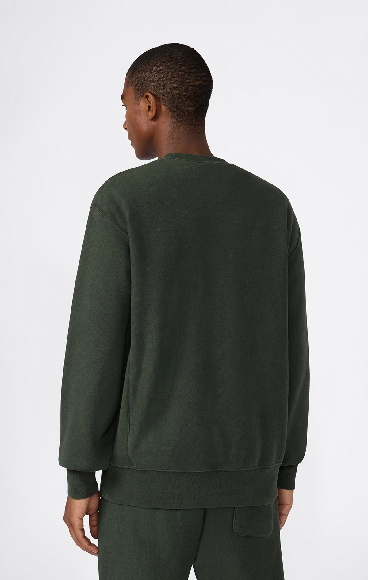 Reverse Weave Core Erkek Kahverengi Relax Fit Crewneck Sweatshirt