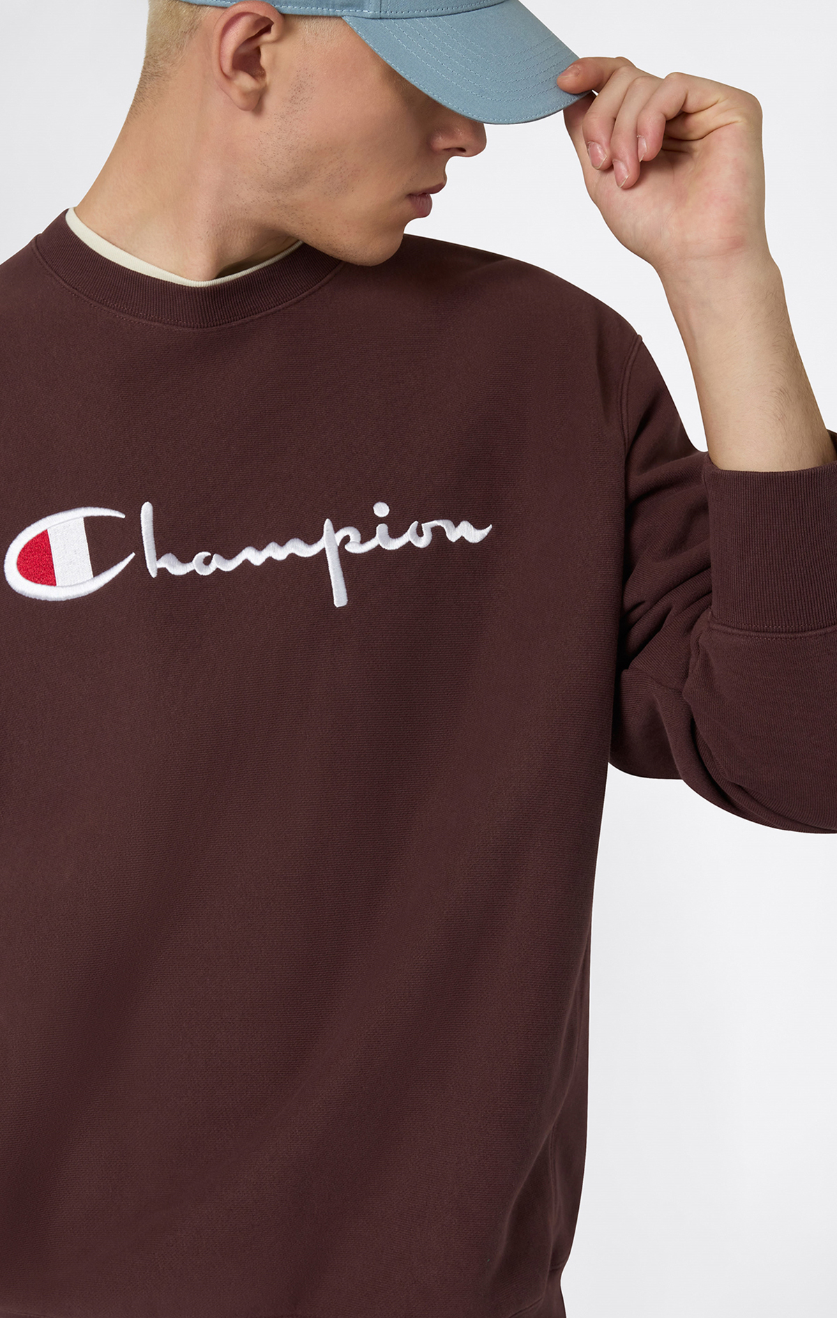 Reverse Weave Core Erkek Siyah Relax Fit Crewneck Sweatshirt