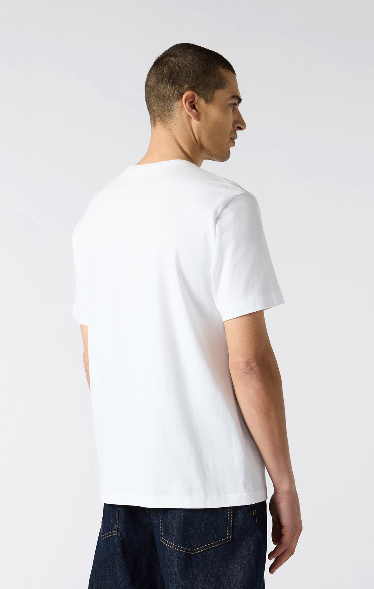 Reverse Weave Core Erkek Beyaz Relax Fit Short-Sleeve Tee