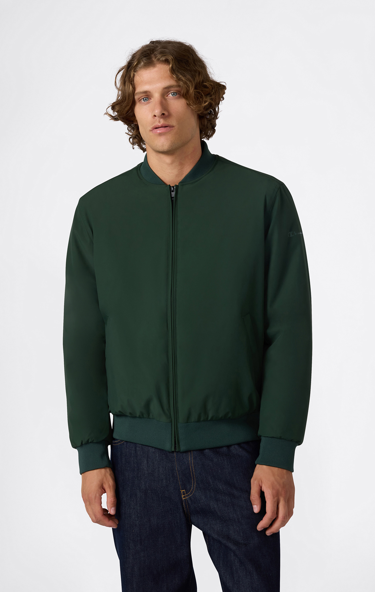 Outdoor Erkek Siyah Bomber Jacket | Champion Türkiye