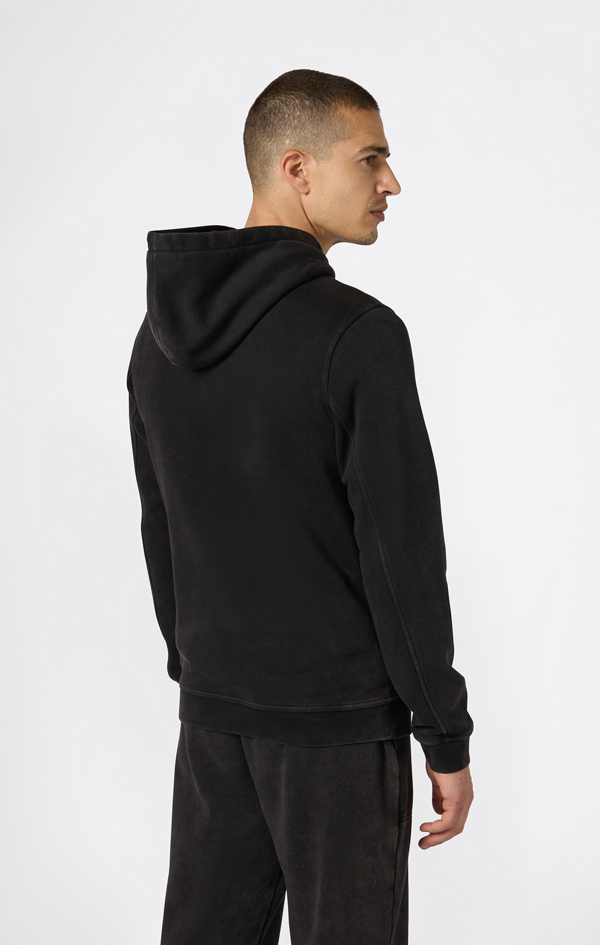 Icons Plush Wash Erkek Siyah Standard Fit Hooded Sweatshirt