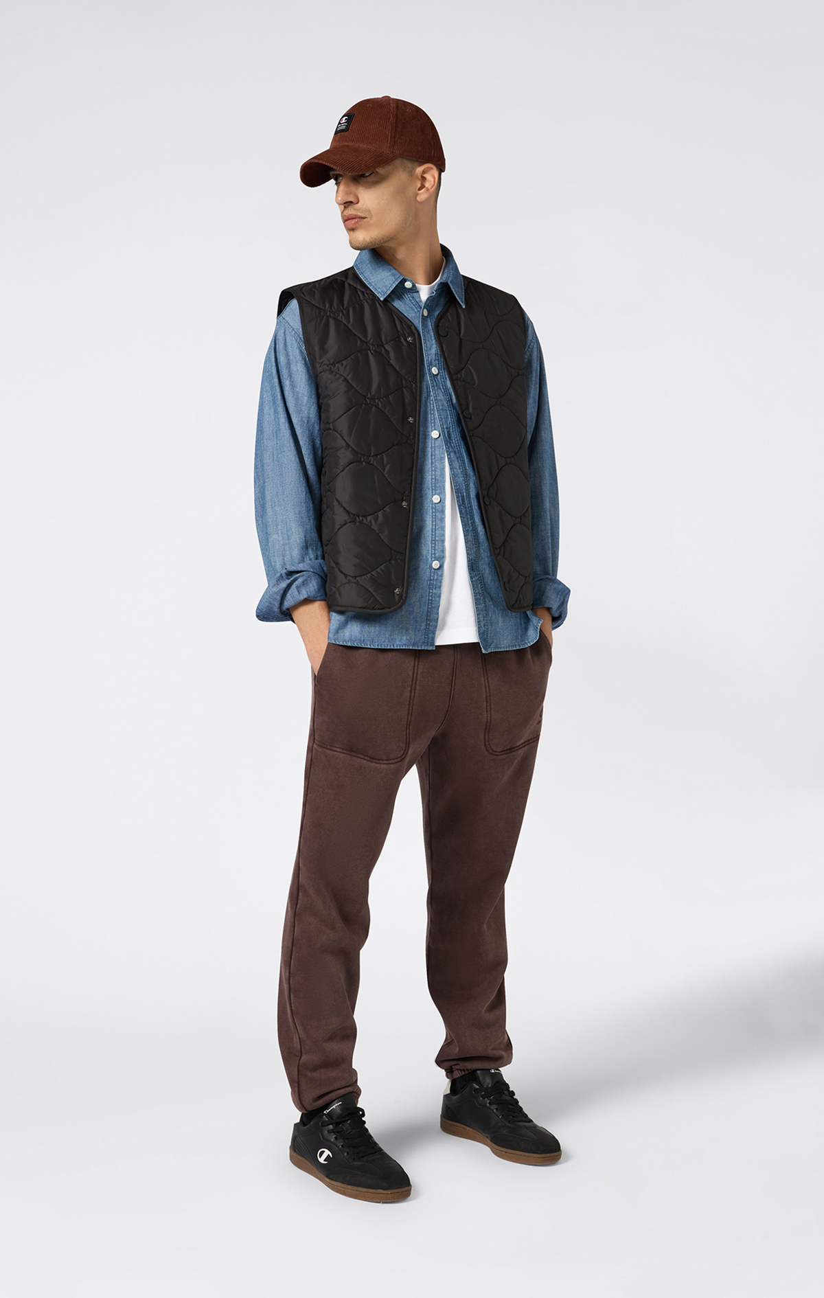 chippy Icons Plush Wash Erkek Kahverengi Standard Fit Elastic Cuff Pants