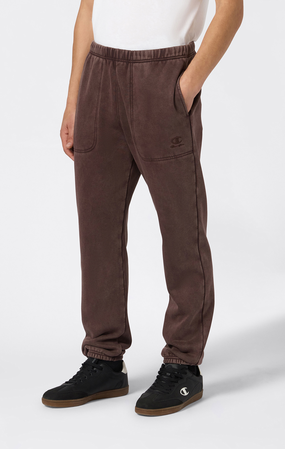 Icons Plush Wash Erkek Kahverengi Standard Fit Elastic Cuff Pants