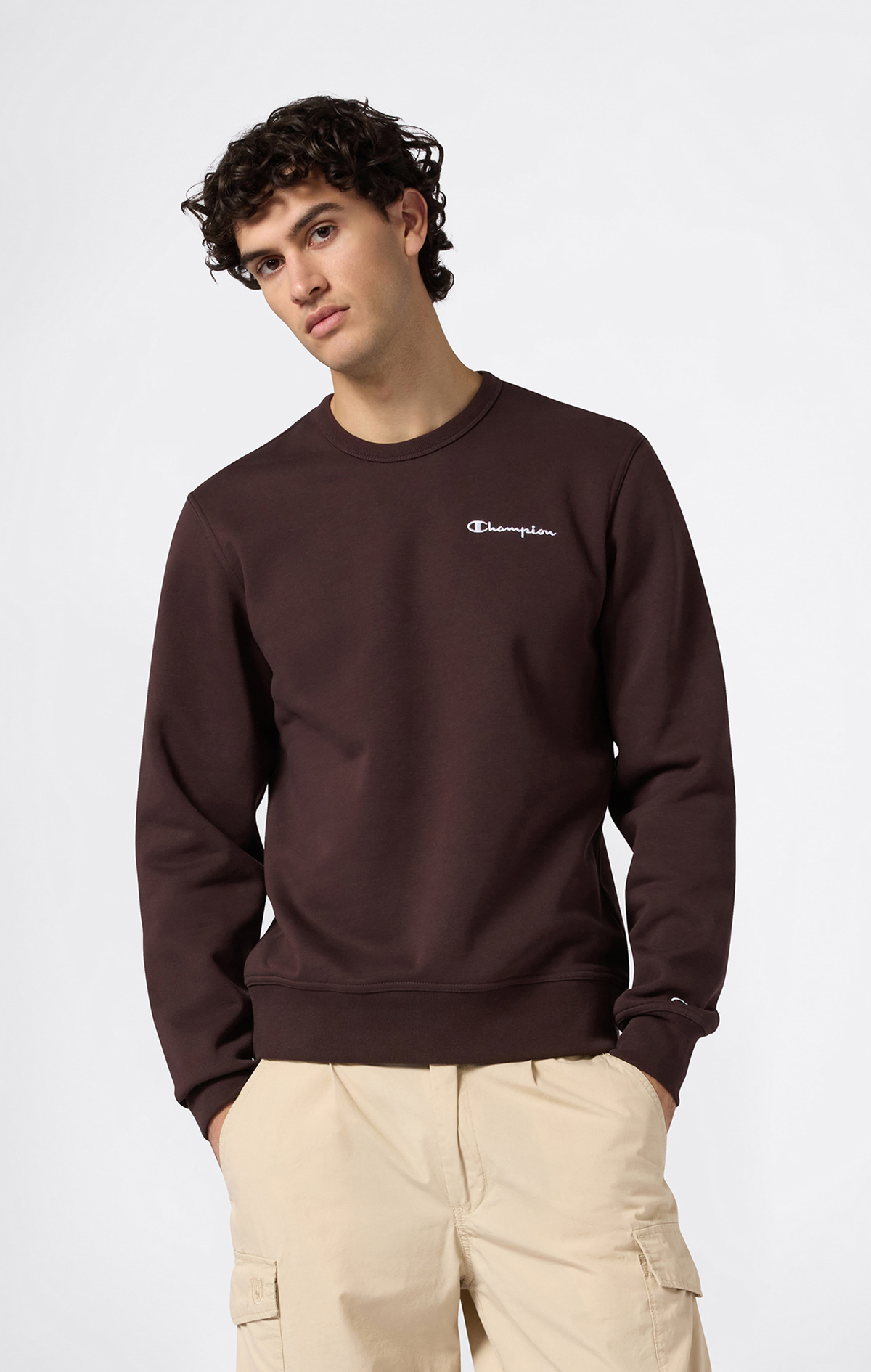 Icons Erkek Kahverengi Crewneck Sweatshirt | Champion Türkiye