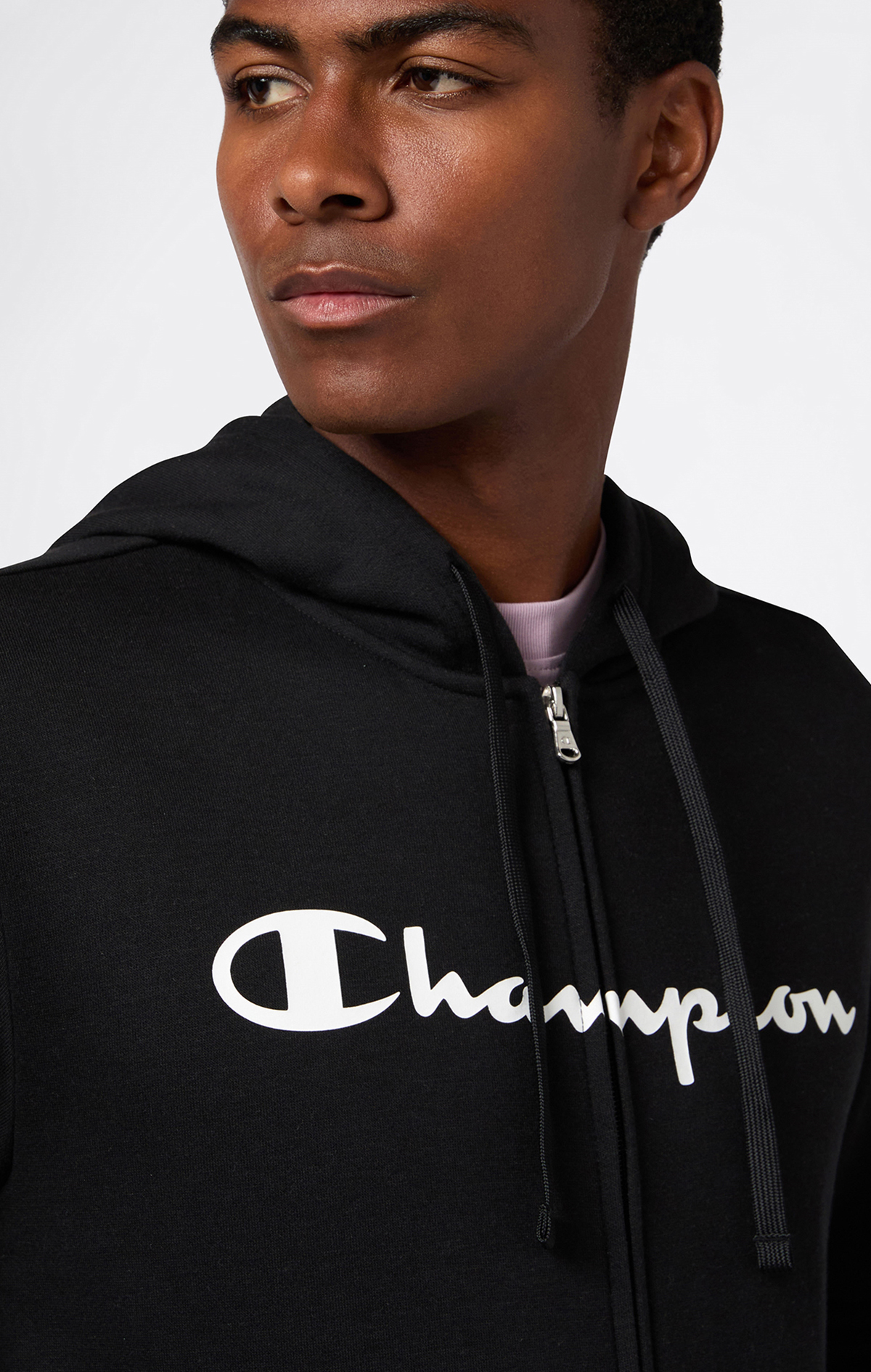 Icons Erkek Siyah Standard Fit Full Zip Hoodie Sweatshirt