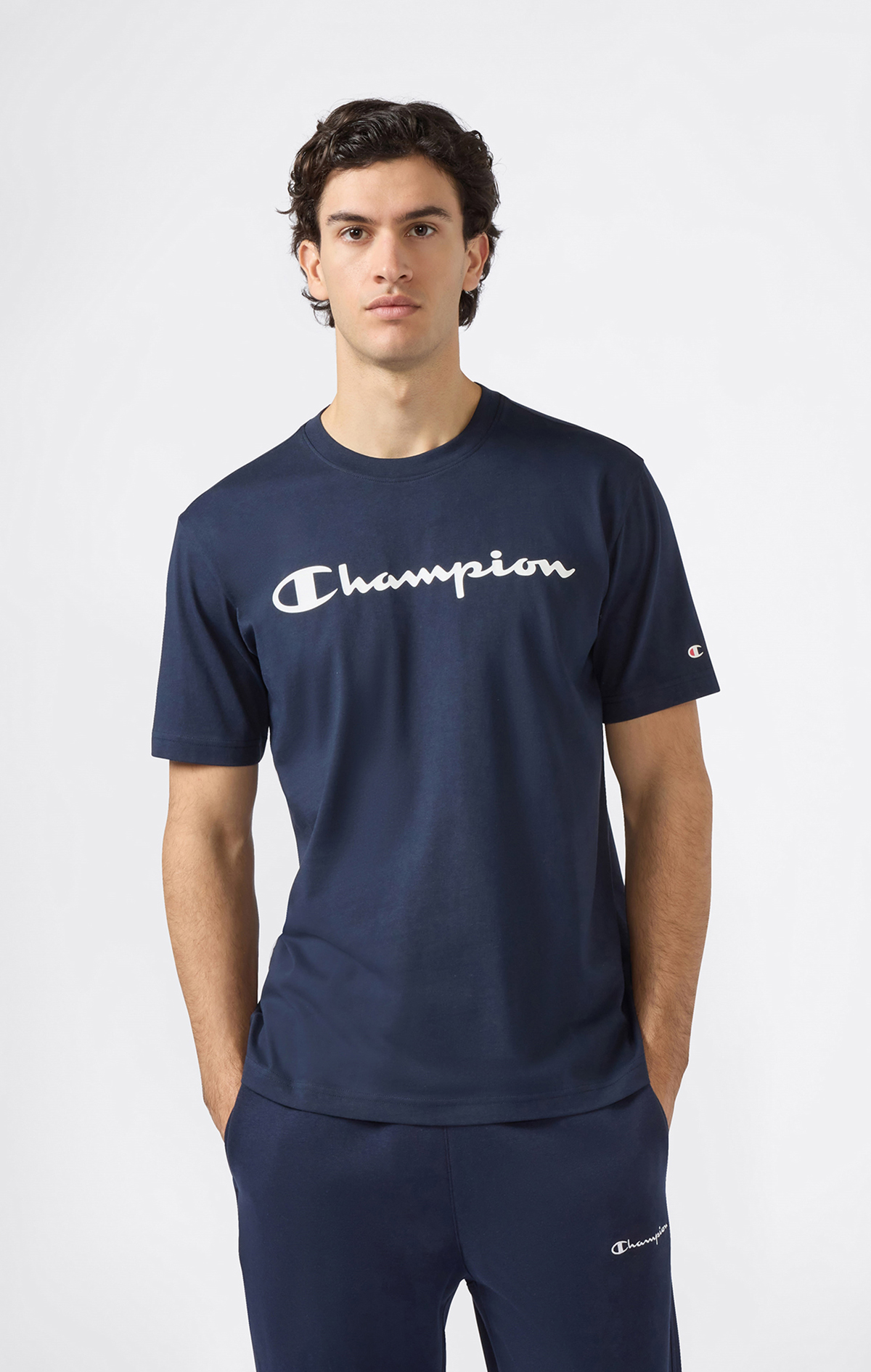 Script Shop Erkek Lacivert Standard Fit Short-Sleeve Tee