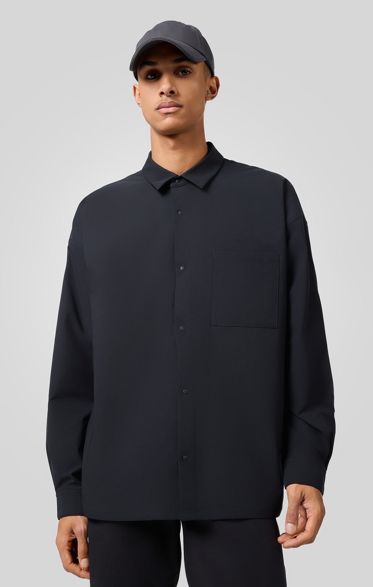 Black Edition Erkek Siyah Custom Fit Long Sleeves Polo Shirt
