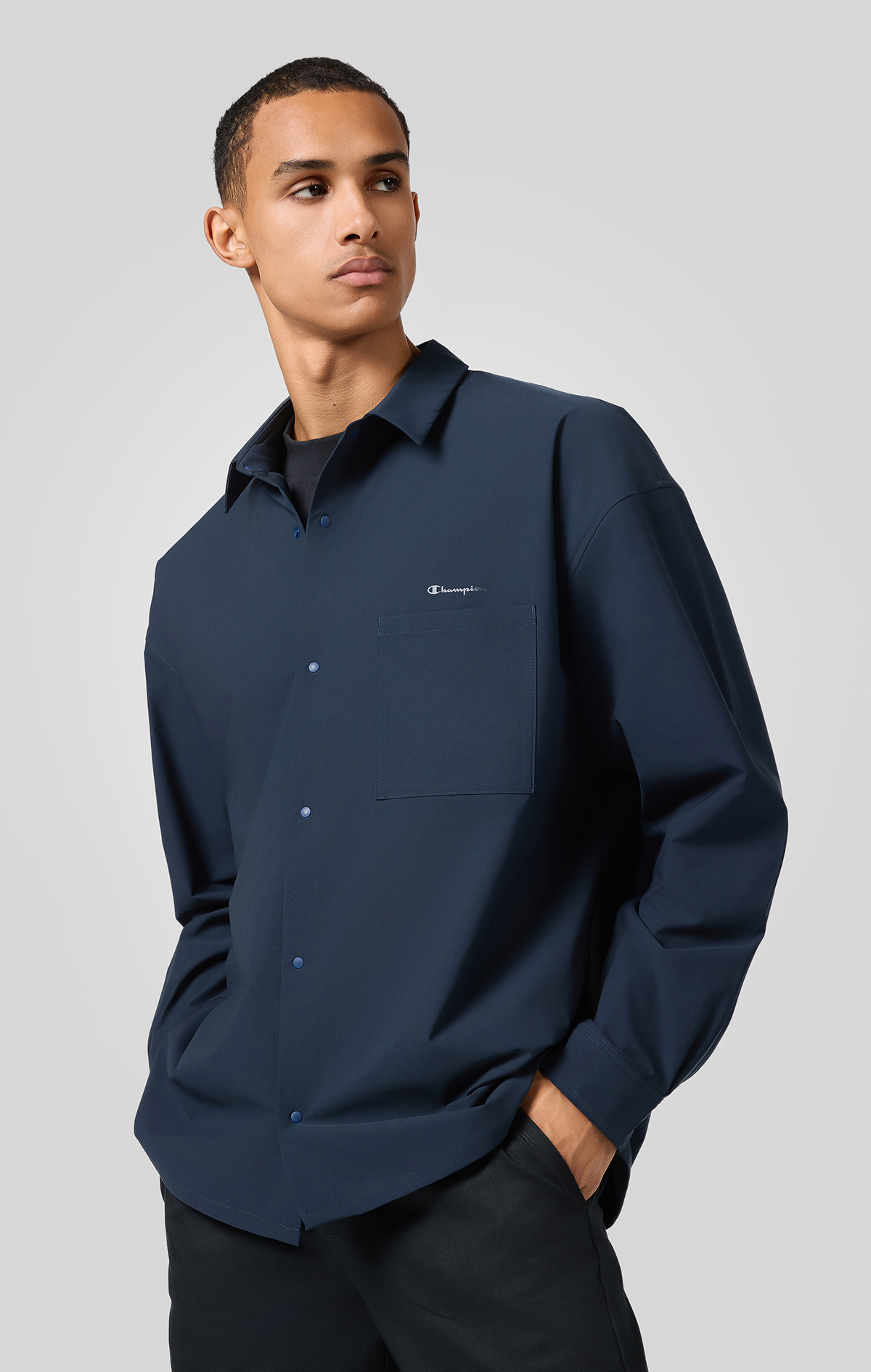 Black Edition Erkek Lacivert Custom Fit Long Sleeves Polo Shirt